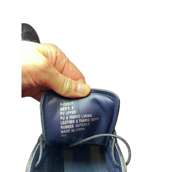 NWOT Steve Madden Men's 8 Chevy Chukka Boot Men Black & Brown Lace Up Dress Boot - Picture 10 of 16